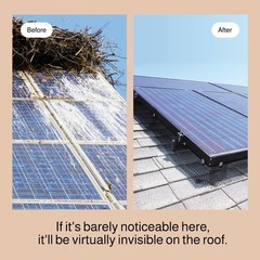 MaPorch Solar Panel Bird Guard Mesh Screen – 6 in x 120 ft Black PVC Coated G…
