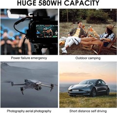 Sugineo Mobile Power Supply 600W Portable Solar Generator LCD Display 110V 220V