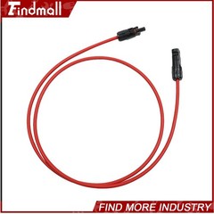 Findmall 5 Feet 10AWG Black + Red Solar Panel Extension Cable Wire Connector