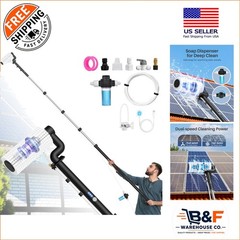 Lightweight 20Ft Water Fed Solar Panel Cleaning Kit with Soap Dispenser