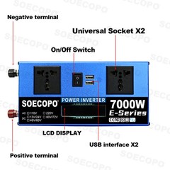 7000W Sine Wave Inverter Solar Kit | Complete Inverter 12V24V-110V/220V