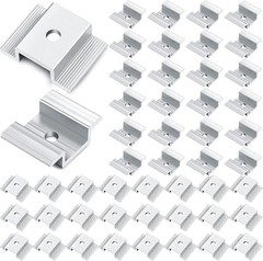 Zhengmy 48 Pack Solar Panel Mid Clamps 1.06 Inch Aluminum