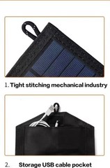 4 fold 100W Foldable solar panel 20w/h portable solar panels Fast charger USB 5V