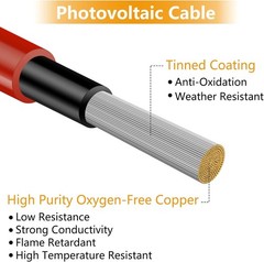 High-Performance 5FT Solar Adaptor Cables with Copper Wiring – Male/Female Set