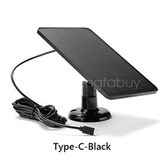Solar Panel for Outdoor Security Camera Battery 10W USB C Type-C Waterproof