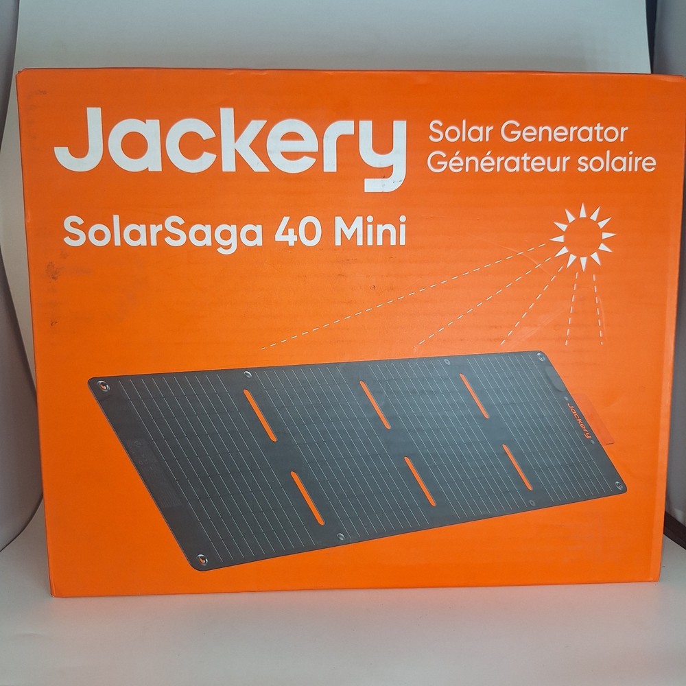 Jackery SolarSaga Black Portable Waterproof Foldable 40W Mini Solar Panel Sealed