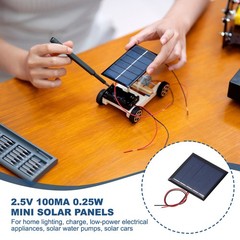 5Pcs 2.5V 0.25W 100mA Mini Solar Panels with Cable
