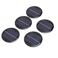 5pcs Round Solar Panel Compact Reliable Energy For DIY Projects Easy To Use
