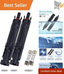 15A Waterproof Solar Fuse Holder Inline Connector for Panels & Controllers
