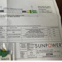 New Sunpower ESS 2 Conductor Multi IO 100′ Extension 18 AWG Cable Kit 537596