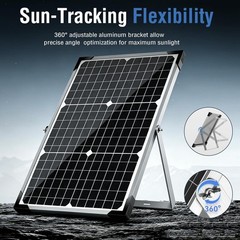 Versatile 30W Waterproof Solar Panel Kit with Adjustable Mount for All Vehicles