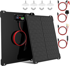 Paodekua 15W 12V Waterproof MPPT Solar Battery Charger & Maintainer, Ultrasmart