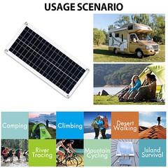 Solar Panel Kit 10A-100A Controller 12-18V Battery Charger Dual USB Caravan