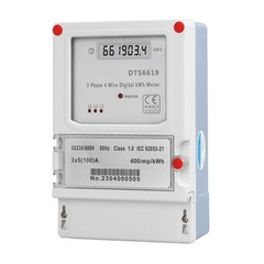 Three Phase Digital Energy Meter for Wall Mount Installation 3x230400V 100A
