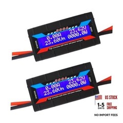 2 Pcs 200A Watt Meter High Precision Monitor DC 0-100V Tester | Power 200A 100V