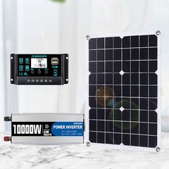 10000W 110V Power Inverter Solar Generator With 500W Solar Panel Home CompletepL