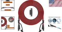 Durable 25Ft SAE to SAE Extension Cable with Quick Connect/Disconnect Feature