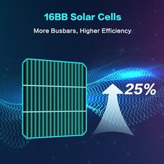 JJN Bifacial 425 Watt Solar Panel, N-Type UL 61730 16BB Solar Panels, 25% Hig…