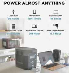 EcoFlow EF DELTA 1300 Portable Power Station 1260Wh Generator *Minor Scratch*