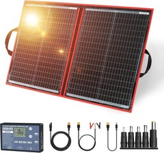 150W Portable Foldable Solar Panel Kit Compact 21x20in Design 7.3lb