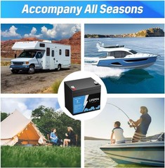 4-PACK 12V 7Ah 84Wh LiFePO4 Deep Cycle Battery Energy for RV, Solar, Marine,Home