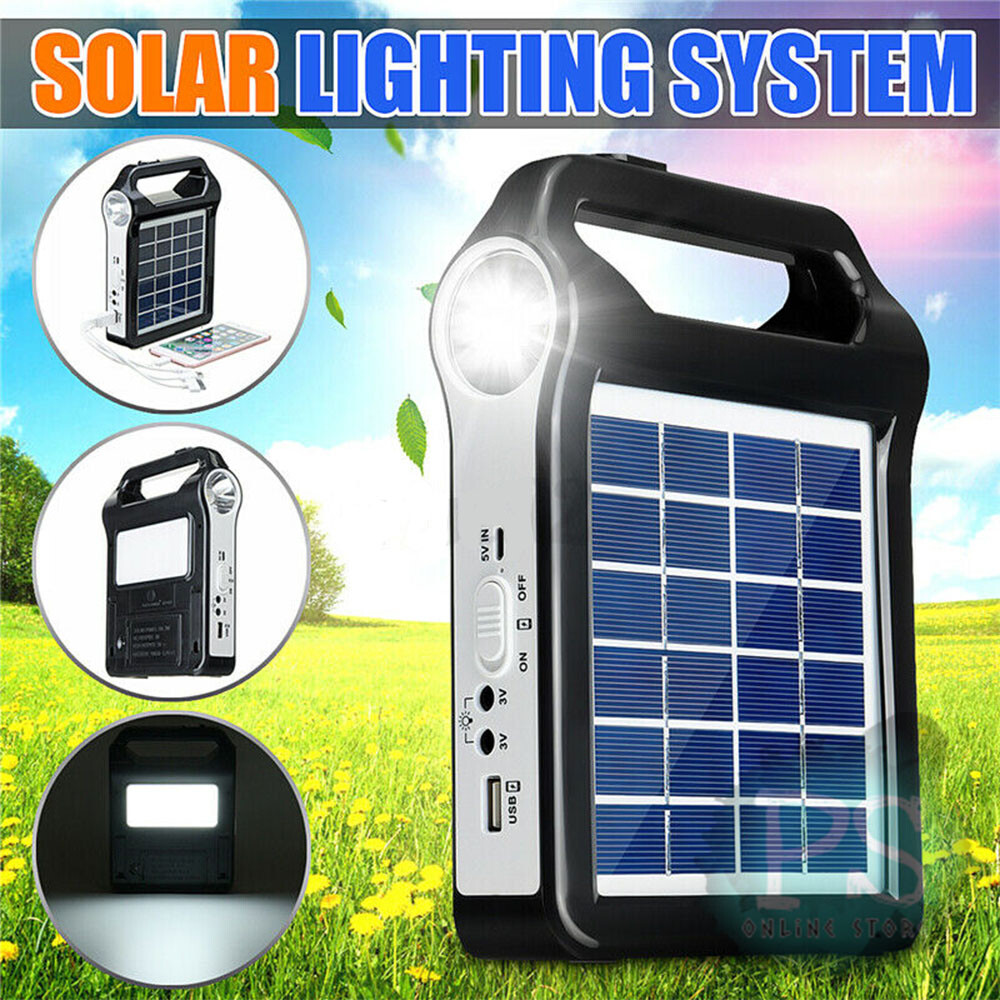 Portable Solar Panel Generator 220V Power Station Storage System USB Charger LED