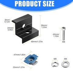 10Pcs Solar Panel Mounting Bracket Clamp Solar System Accessories End Clamp