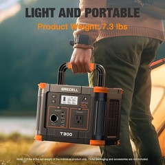 300W Portable Power Station 230Wh Pure Sine Wave 60W USB-C PD Home Backup Power