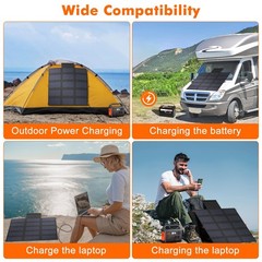 SOKIOVOLA 100W Portable Foldable Solar Panel 20V Portable Solar Charger with …