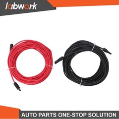 Labwork 4mm² 20M Black+Red Solar Panel Extension Cable Wire+M 4 Connector