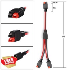 ELFCULB 1FT Anderson Y Splitter Cable Solar Panel