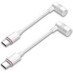 VERVERAY 2PCS Barrel Plug to USB-C Adapter for Ring USB C Outdoor Cameras, Ba…
