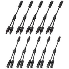 5 Set Solar Panel Connector Y Branch 2 to 1 Parallel Solar Panel Splitter 2 Way