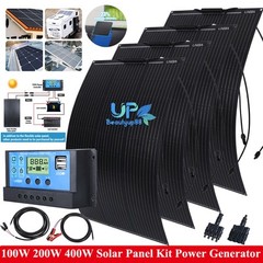 400W 200W Flexible Solar Panel w/ PWM Controller for Home Camping RV Boat Marine