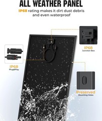 200 Watt Solar Panel 18BB 25% High Efficiency N-Type 12V 200W Solar Panel