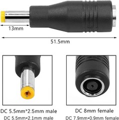 Solar Panel Adapter DC7909 Female to 5525 Male 3 Pack for Solar Generator