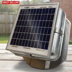 Solar Roof Vent Fan 96 Cfm Exhaust Metal Galvanized Industrial Room Ventilation