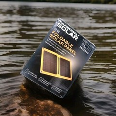 Thunderbolt solar 9w foldable solar panel. Slim construction for portability