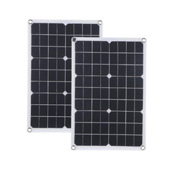 2Pcs 500W Flexible Solar Panel Kit Dual USB 60A Controller Battery Charge Car RV