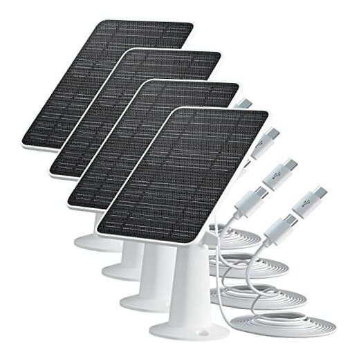 Solar Panel Charger Compatible with Eufycam 3/3C/2C/2C Pro/E40/E20/2/2 4 Pack