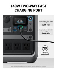 Anker SOLIX C300 288Wh Portable Power Station, 300W/600W Surge, Solar-Ready
