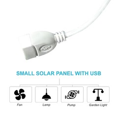 2W 5V Small Solar Panel with USB DIY Monocrystalline Silicon Solar Cell K8V2