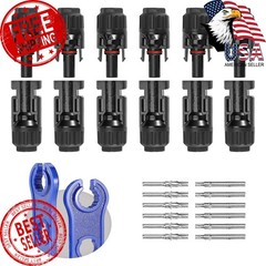 BougeRV Solar Connectors 6 Pairs 10AWG Male/Female Spanners