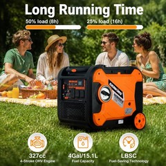 Inverter Generator 8000W Outdoor Portable Generators Gas Powered Super Quiet wit