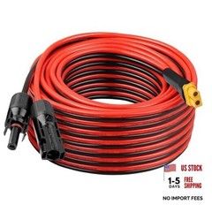 40FT XT60 Solar Extension Cable 10AWG XT60 – 2/3/6 10/15 20-25 35 40 50 75