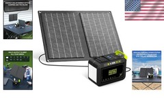 Emergency-Ready 88.8Wh Portable Solar Generator & 21W Panel – Lightweight Design