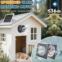Solar Powered Exhaust Fan 25W Solar Panel+8″ High Speed Solar Powered Fans