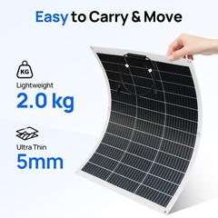 150-900W 12V Monocrystalline Solar Panel Module Off Grid PV Power f/ Home RV Car