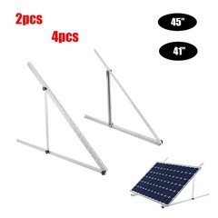41”/45” Solar Panel RV Tilt Mount Brackets Roof Flat Surface Adjustable Frame US