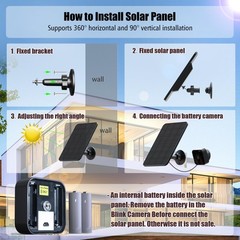 Rhorawill 5 Pack Solar Panel for Blink Outdoor 2K /4(4th Gen)/Outdoor(3rd Gen)